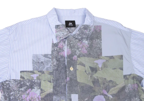 Paul smith RED EAR Floral Collage Print Striped Shirt K-169476_002
