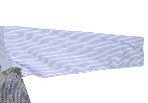 Paul smith RED EAR Floral Collage Print Striped Shirt K-169476_006