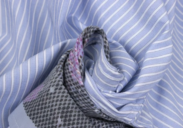 Paul smith RED EAR Floral Collage Print Striped Shirt K-169476_014