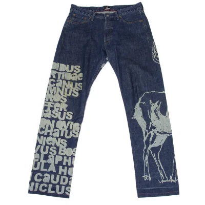 Paul smith RED EAR Deer Bleach Print Jeans 