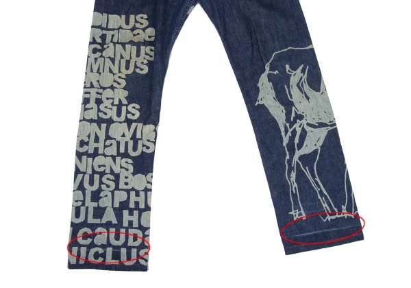 Paul smith RED EAR Deer Bleach Print Jeans  K-169481_007