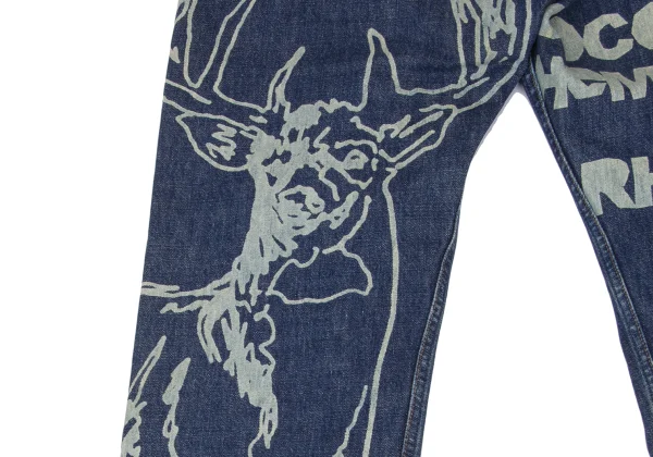 Paul smith RED EAR Deer Bleach Print Jeans  K-169481_018