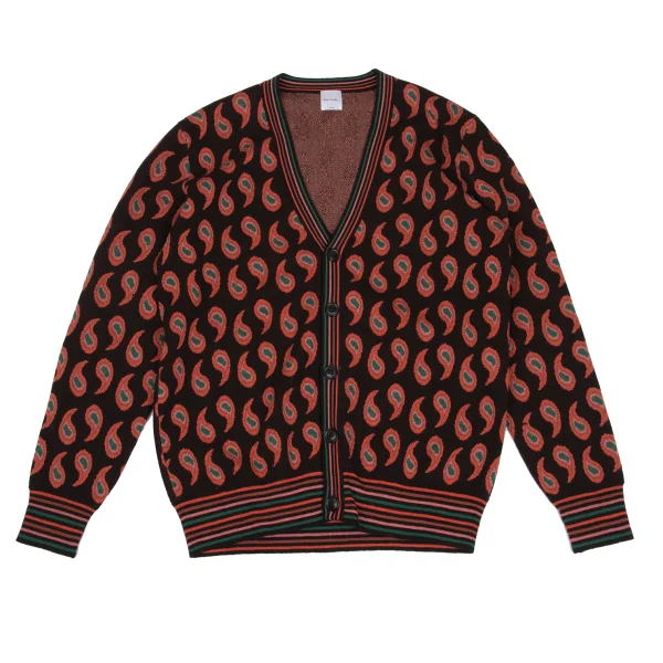 Paul Smith Paisley Jacquard Cardigan Brown,Red L K-169486_001