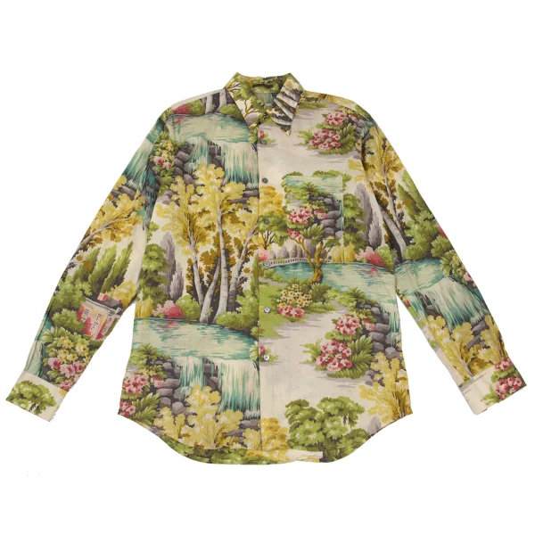 Paul Smith River Floral Print Long-Sleeve Shirt Yellow,Multi-Color M K-169488_001