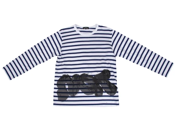 tricot COMME des GARCONS Front Printed Striped T-shirt K-169491_002
