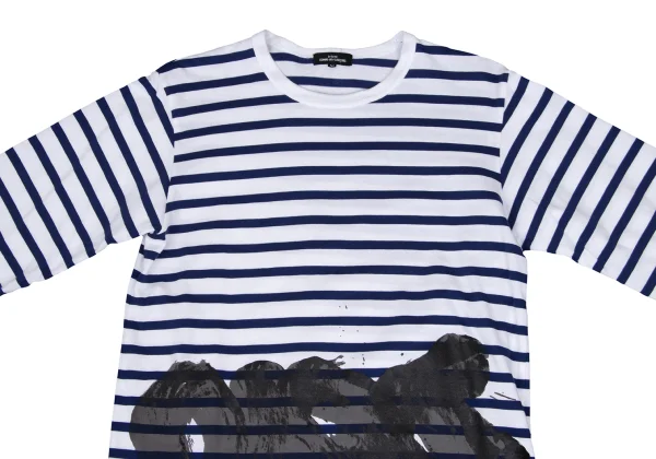 tricot COMME des GARCONS Front Printed Striped T-shirt K-169491_003