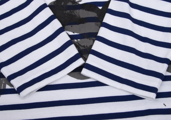 tricot COMME des GARCONS Front Printed Striped T-shirt K-169491_006