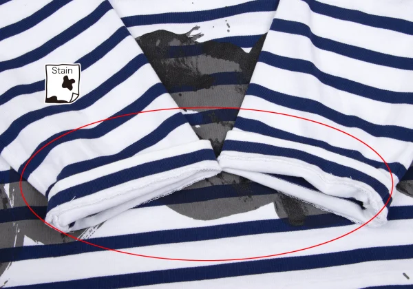 tricot COMME des GARCONS Front Printed Striped T-shirt K-169491_007