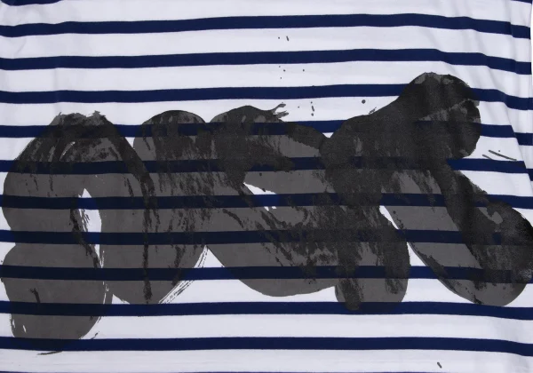 tricot COMME des GARCONS Front Printed Striped T-shirt K-169491_009