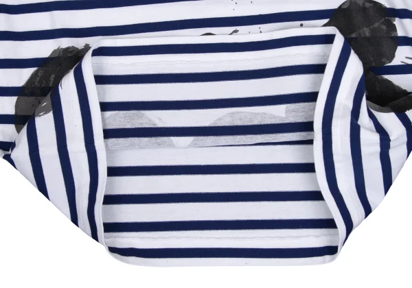 tricot COMME des GARCONS Front Printed Striped T-shirt K-169491_010