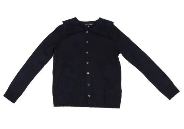tricot COMME des GARCONS Mohair Blend Taped Sailor Collar Knit Cardigan K-169493_002