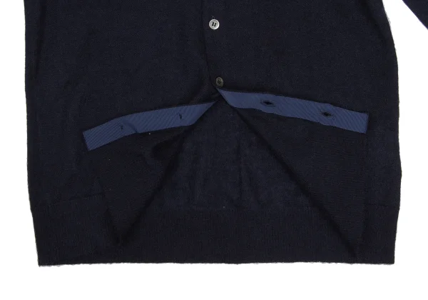 tricot COMME des GARCONS Mohair Blend Taped Sailor Collar Knit Cardigan K-169493_010