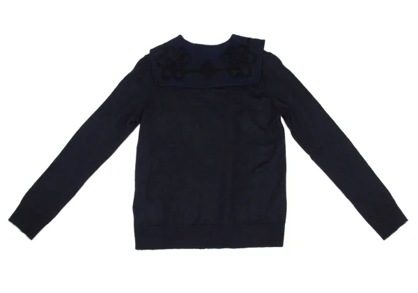 tricot COMME des GARCONS Mohair Blend Taped Sailor Collar Knit Cardigan K-169493_011