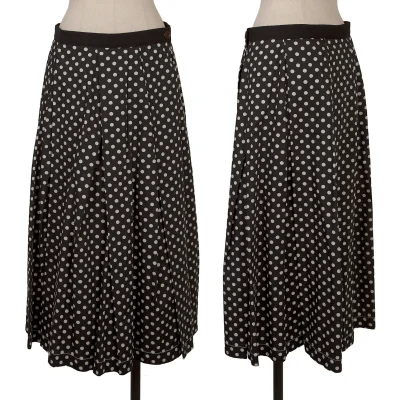 tricot COMME des GARCONS Dot Printed Box Pleats Wrap Skirt