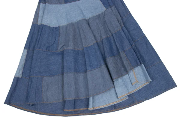 tricot COMME des GARCONS Chambray Panel Wrap Design Skirt K-169495_005