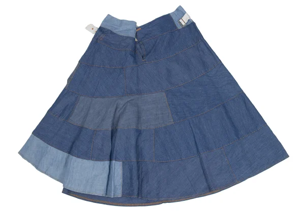 tricot COMME des GARCONS Chambray Panel Wrap Design Skirt K-169495_006