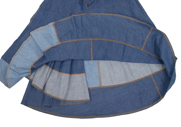tricot COMME des GARCONS Chambray Panel Wrap Design Skirt K-169495_007