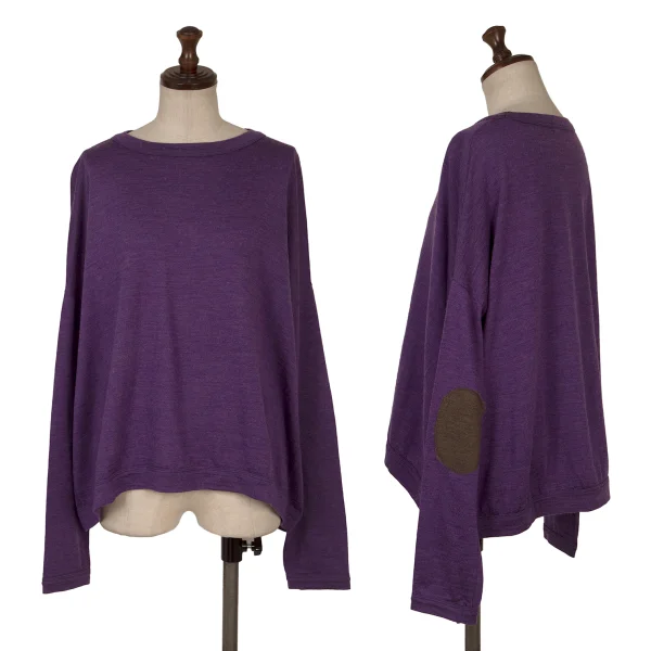 45rpm 45R Elbow Patch Wool Knit Top Purple 0 K-169500_001