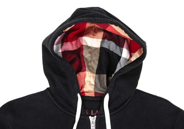 BLACK LABEL CRESTBRIDGE Cotton Zip Up Check Hoodie K-169503_005