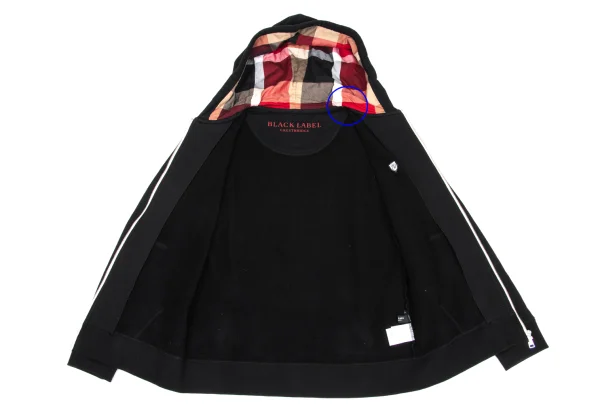 BLACK LABEL CRESTBRIDGE Cotton Zip Up Check Hoodie K-169503_014