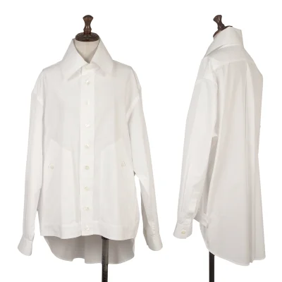 Y's Cotton Hem Asymmetrical Design Shirt