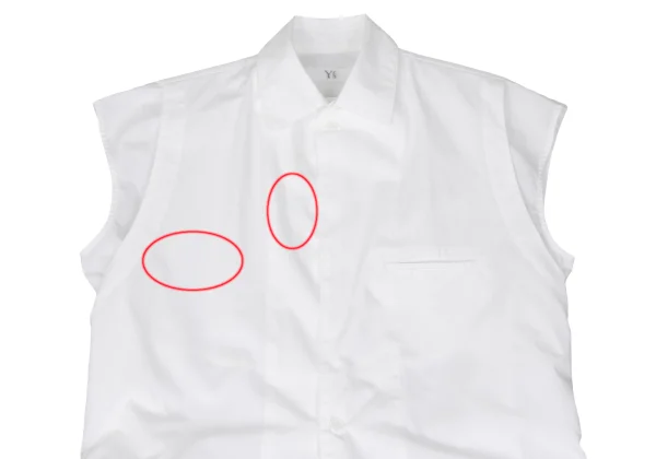 Y's Cotton Front Layered Design Sleeveless Shirt Dress K-169507_003