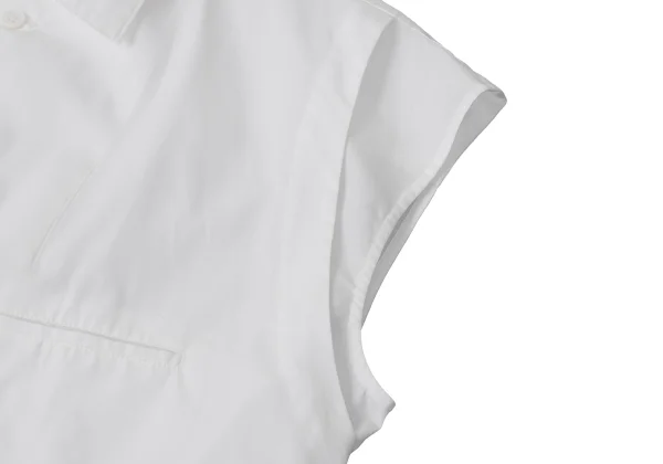 Y's Cotton Front Layered Design Sleeveless Shirt Dress K-169507_008