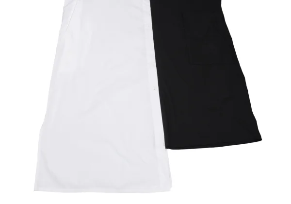BLACK Scandal Yohji Yamamoto Two-tone Collar Detachable Asymmetrical Shirt K-169509_012
