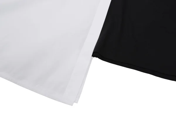 BLACK Scandal Yohji Yamamoto Two-tone Collar Detachable Asymmetrical Shirt K-169509_013