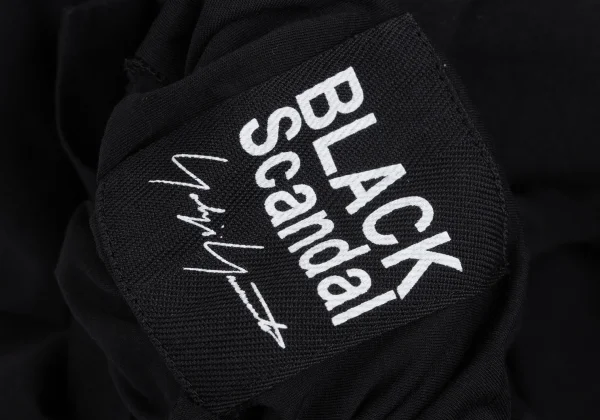 BLACK Scandal Yohji Yamamoto Two-tone Collar Detachable Asymmetrical Shirt K-169509_020