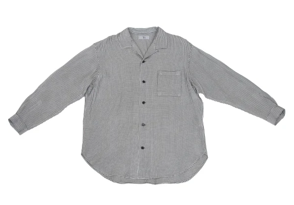 Y's Check Open Collar Rayon Shirt K-169513_002