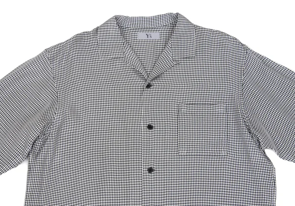 Y's Check Open Collar Rayon Shirt K-169513_003