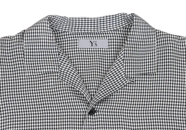 Y's Check Open Collar Rayon Shirt K-169513_004
