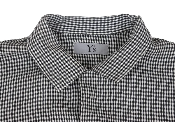 Y's Check Open Collar Rayon Shirt K-169513_006