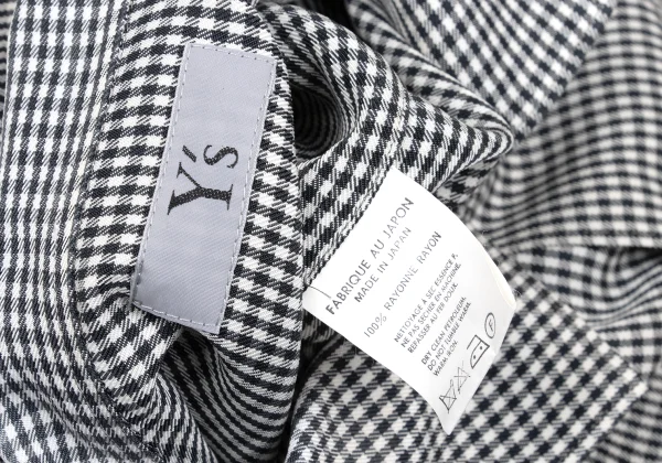 Y's Check Open Collar Rayon Shirt K-169513_016