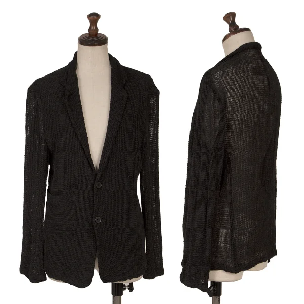 Y's Cotton Rayon Knit Jacket Charcoal S-M K-169514_001