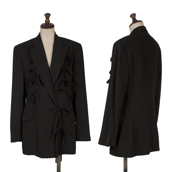 Jean Paul GAULTIER FEMME Wool Blend Lace-up Design Jacket Black 40 K-169516_001