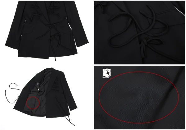 Jean Paul GAULTIER FEMME Wool Blend Lace-up Design Jacket & Skirt K-169518_007