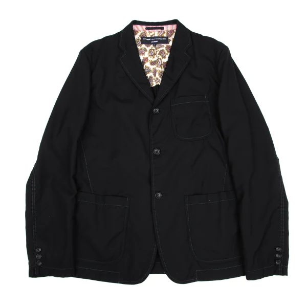 COMME des GARCONS HOMME Paisley Lining Patch Pocket Jacket Black L K-169519_001