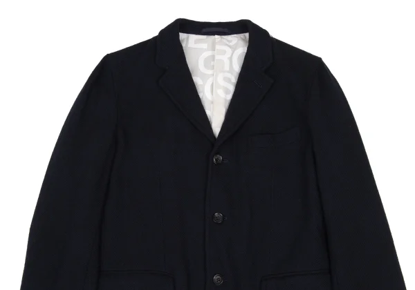 COMME des GARCONS HOMME Wool Blend Logo Lining Jacket K-169520_002