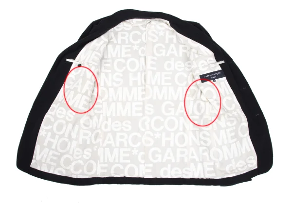 COMME des GARCONS HOMME Wool Blend Logo Lining Jacket K-169520_012
