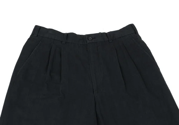 コムデギャルソン オムCOMME des GARCONS HOMME コットンシャドーストライプツータックパンツ 墨黒L K-169524_002