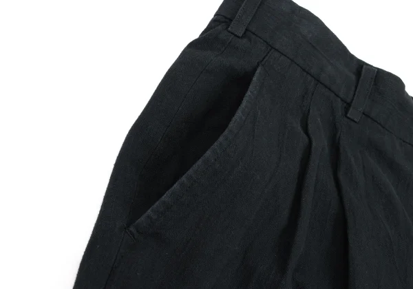 コムデギャルソン オムCOMME des GARCONS HOMME コットンシャドーストライプツータックパンツ 墨黒L K-169524_004