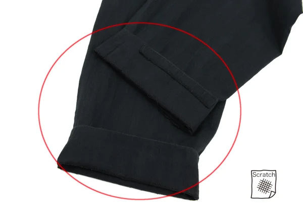 コムデギャルソン オムCOMME des GARCONS HOMME コットンシャドーストライプツータックパンツ 墨黒L K-169524_008