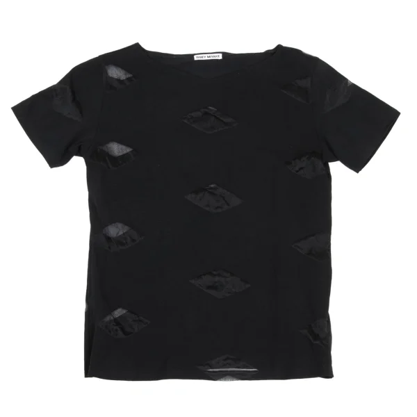 ISSEY MIYAKE Diamond Mesh Nylon T Shirt Black L K-169527_001