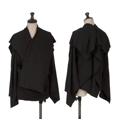 ISSEY MIYAKE A-POC Wool Nylon Mesh Drape Cardigan