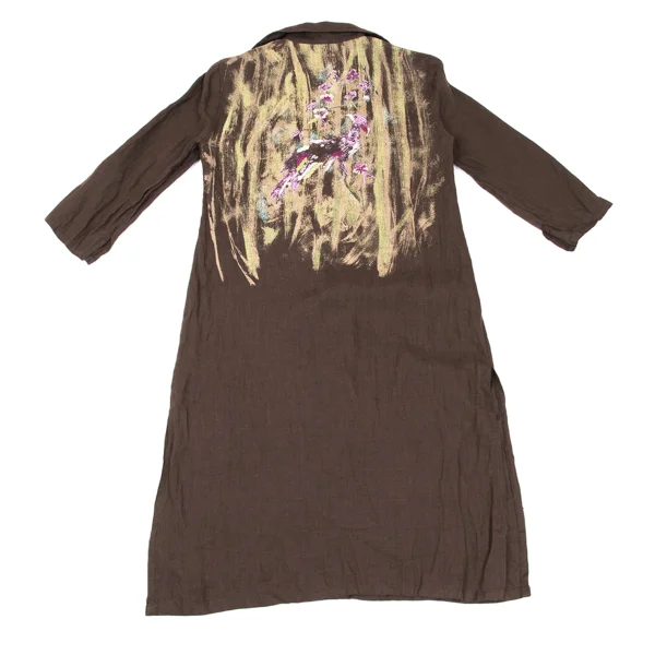 KENZO JUNGE Back Bird Print Stitch Design Dress K-169538_010