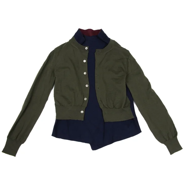 COMME des GARCONS Docking Wool Knit Cardigan K-169553_002