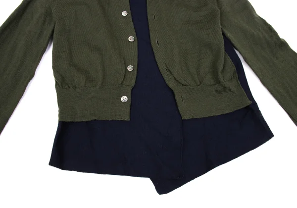 COMME des GARCONS Docking Wool Knit Cardigan K-169553_008
