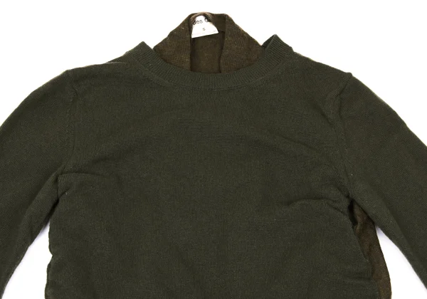 COMME des GARCONS Docking Drape Wool Knit Sweater K-169554_003